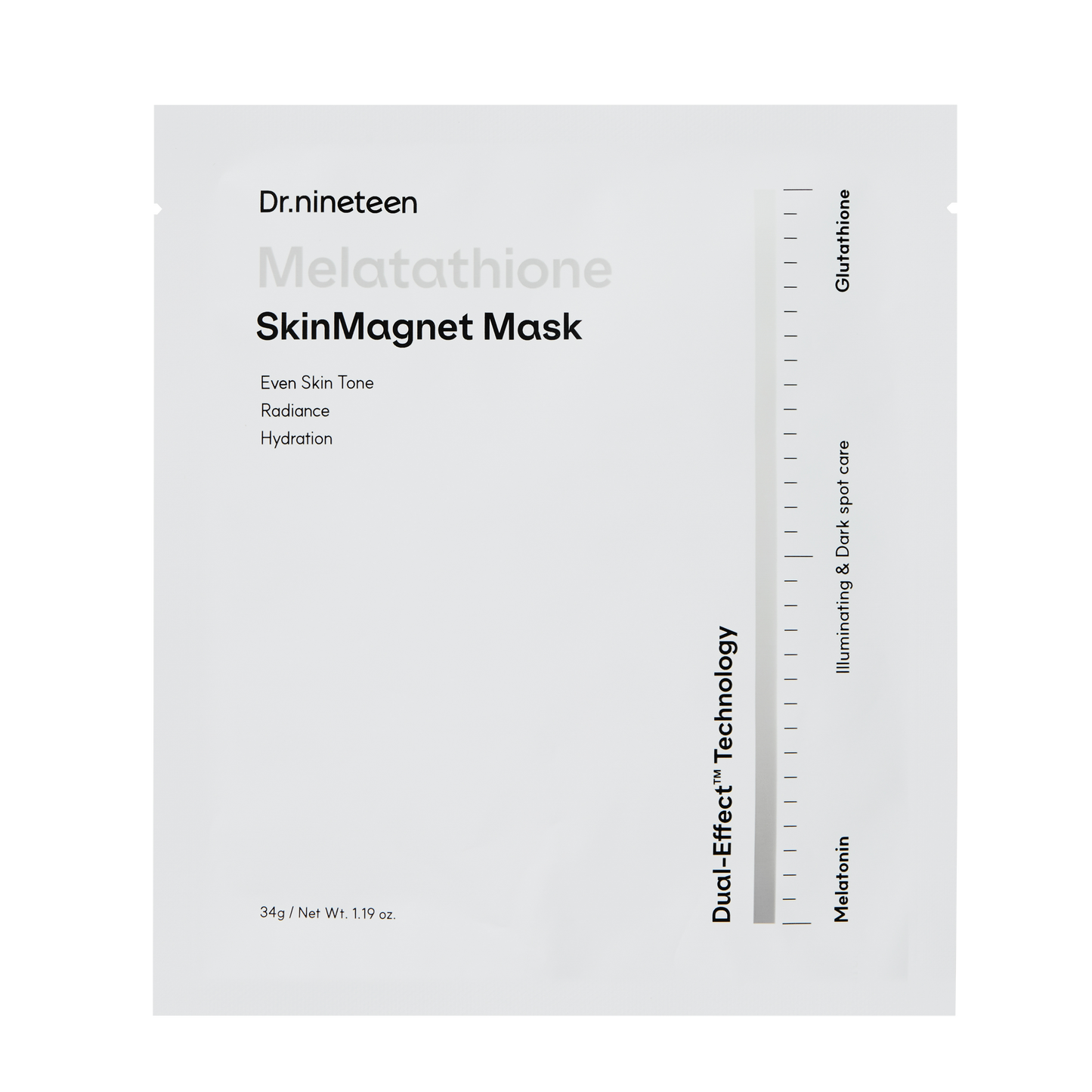 Melatathione SkinMagnet Mask - Hydrożelowa maska rozświetlająco-regenerująca 4 szt