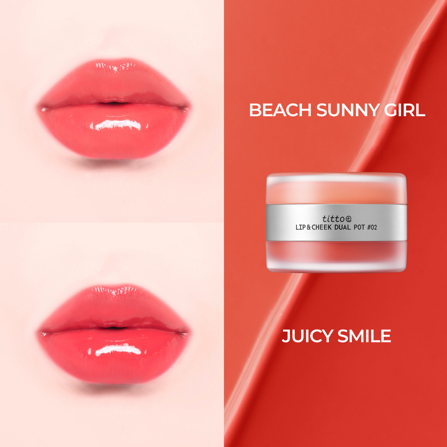 Juicy smile & Beach sunny girl 02 - kremowy tint do ust i policzków