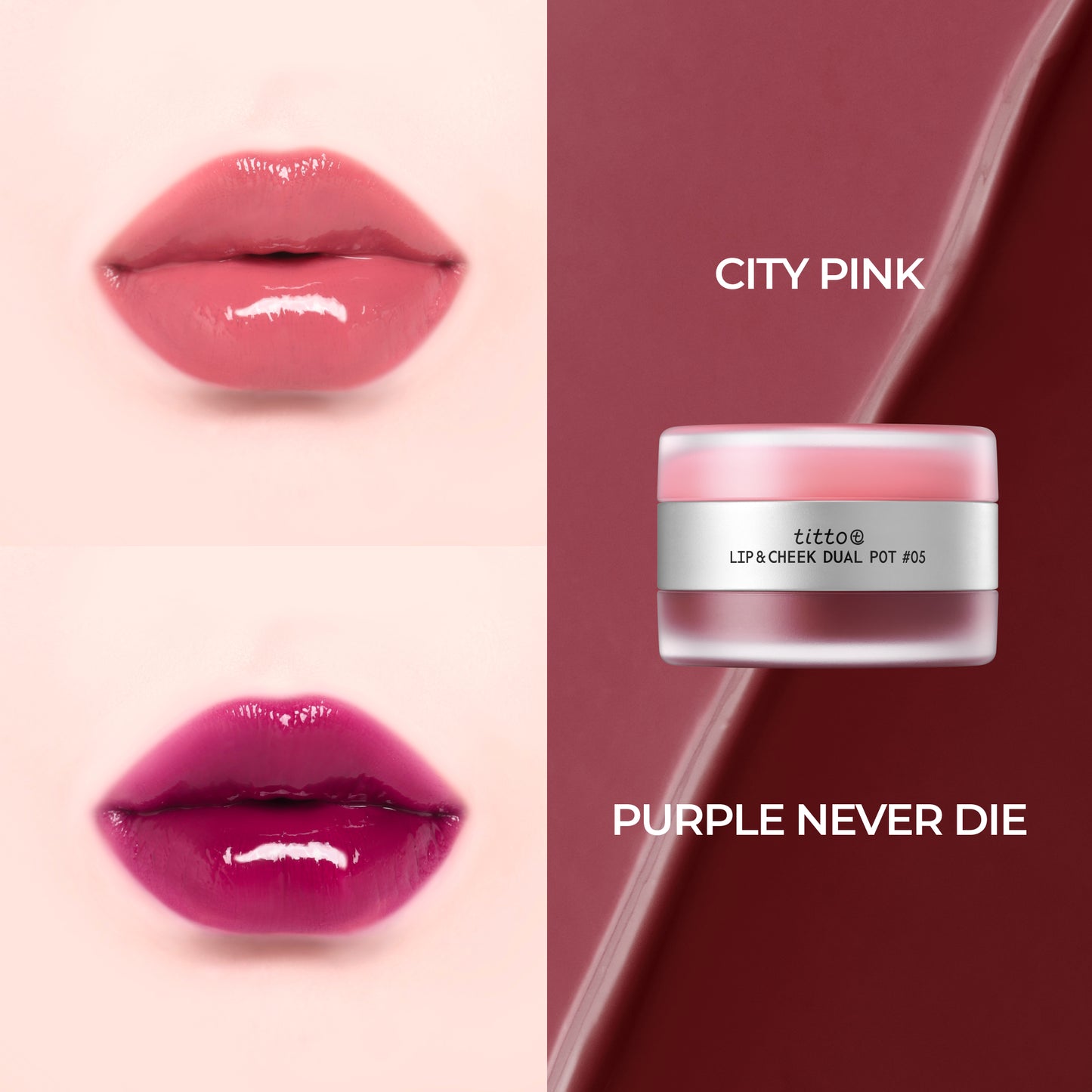 City pink & Purple never die 05 - kremowy tint do ust i policzków