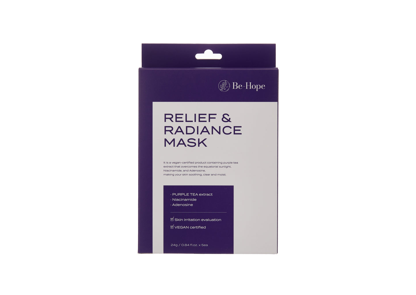 Luxury Vegan Relief & Radiance Mask – wegańska maska w płachcie łagodząco rozświetlająca - 5 szt