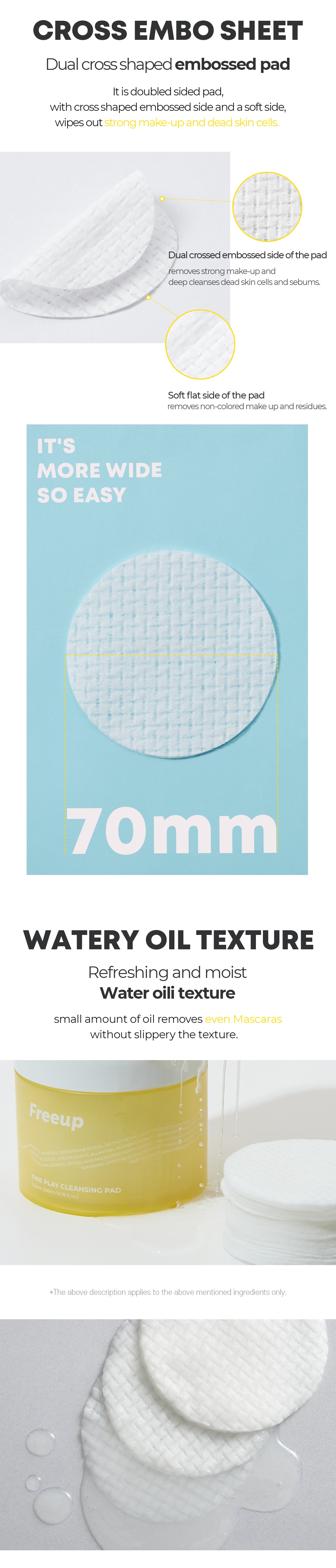 Fine Play Cleansing Pad – olejowe płatki do demakijażu, zestaw podróżny — infografika produktu