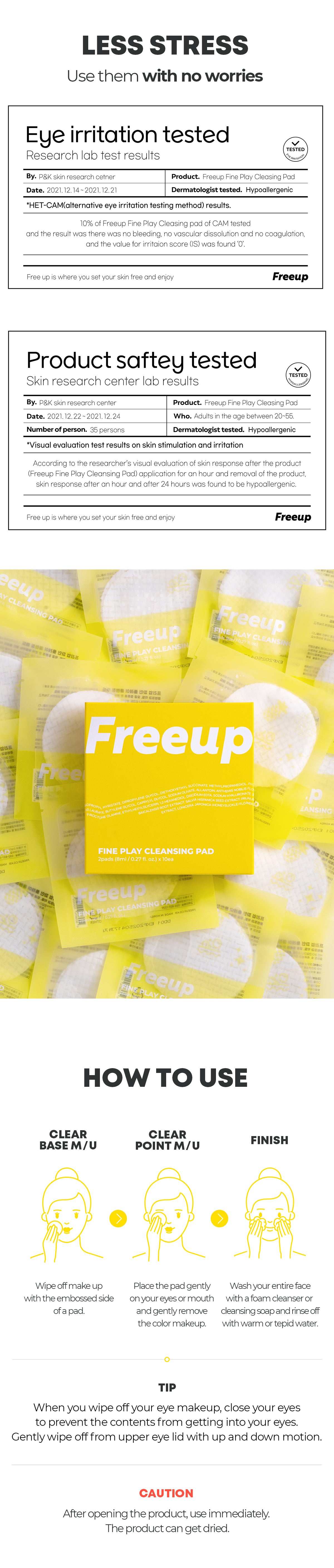 Fine Play Cleansing Pad – olejowe płatki do demakijażu, zestaw podróżny — infografika produktu