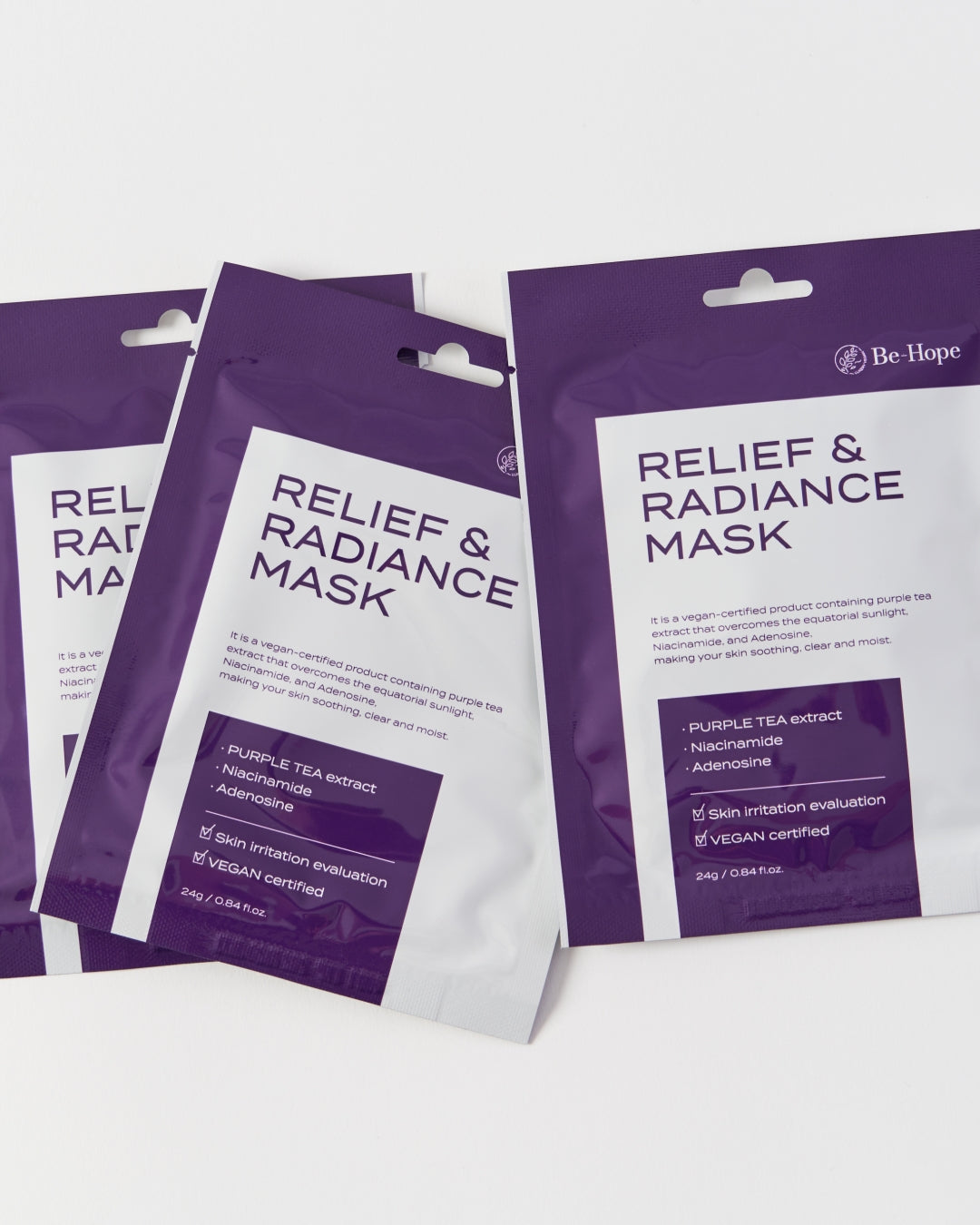Luxury Vegan Relief & Radiance Mask – wegańska maska w płachcie łagodząco rozświetlająca - 1 szt