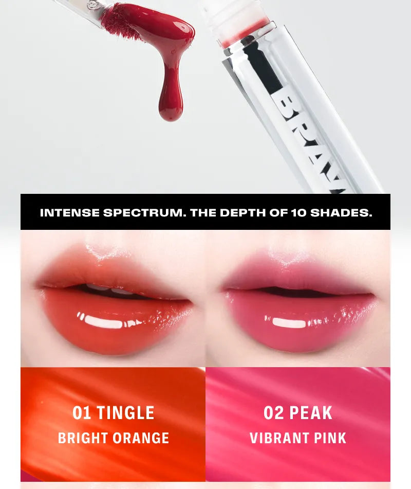 Thin Glow Tint 05 Renown – lekki błyszczący tint do ust — infografika produktu