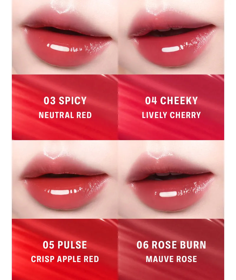 Thin Glow Tint 05 Renown – lekki błyszczący tint do ust — infografika produktu