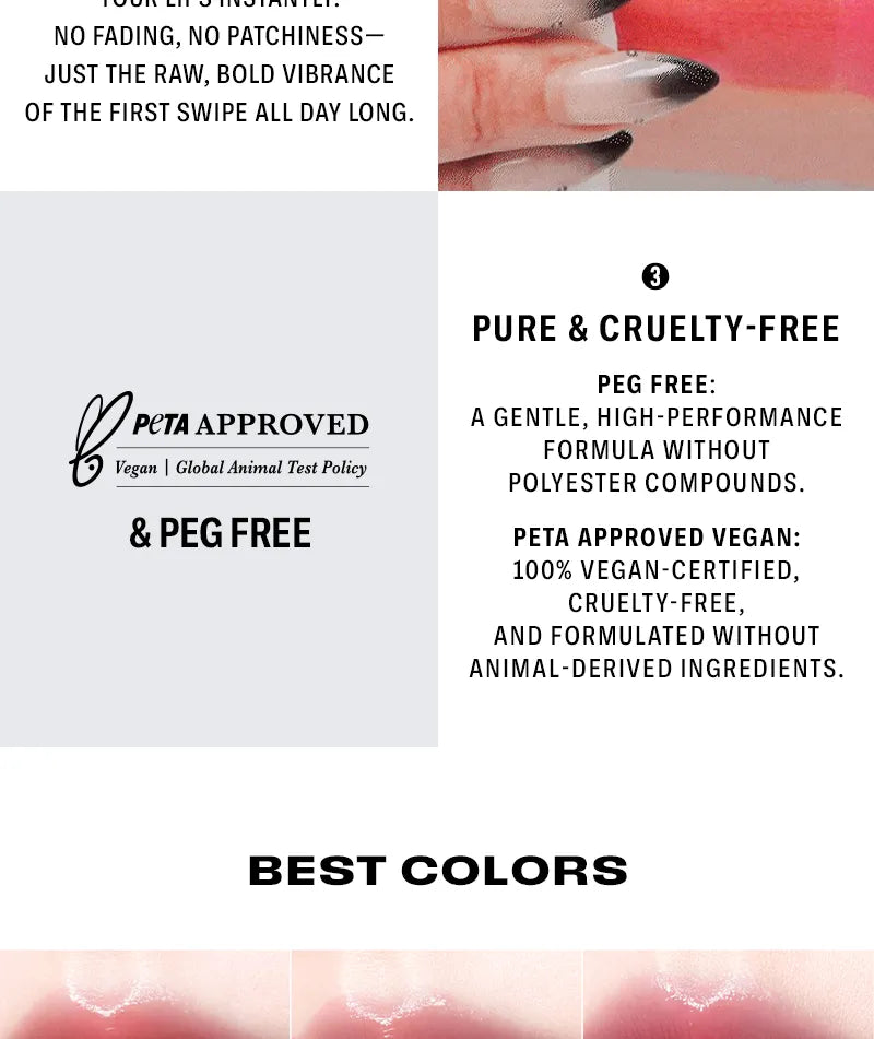 Thin Glow Tint 05 Renown – lekki błyszczący tint do ust — infografika produktu
