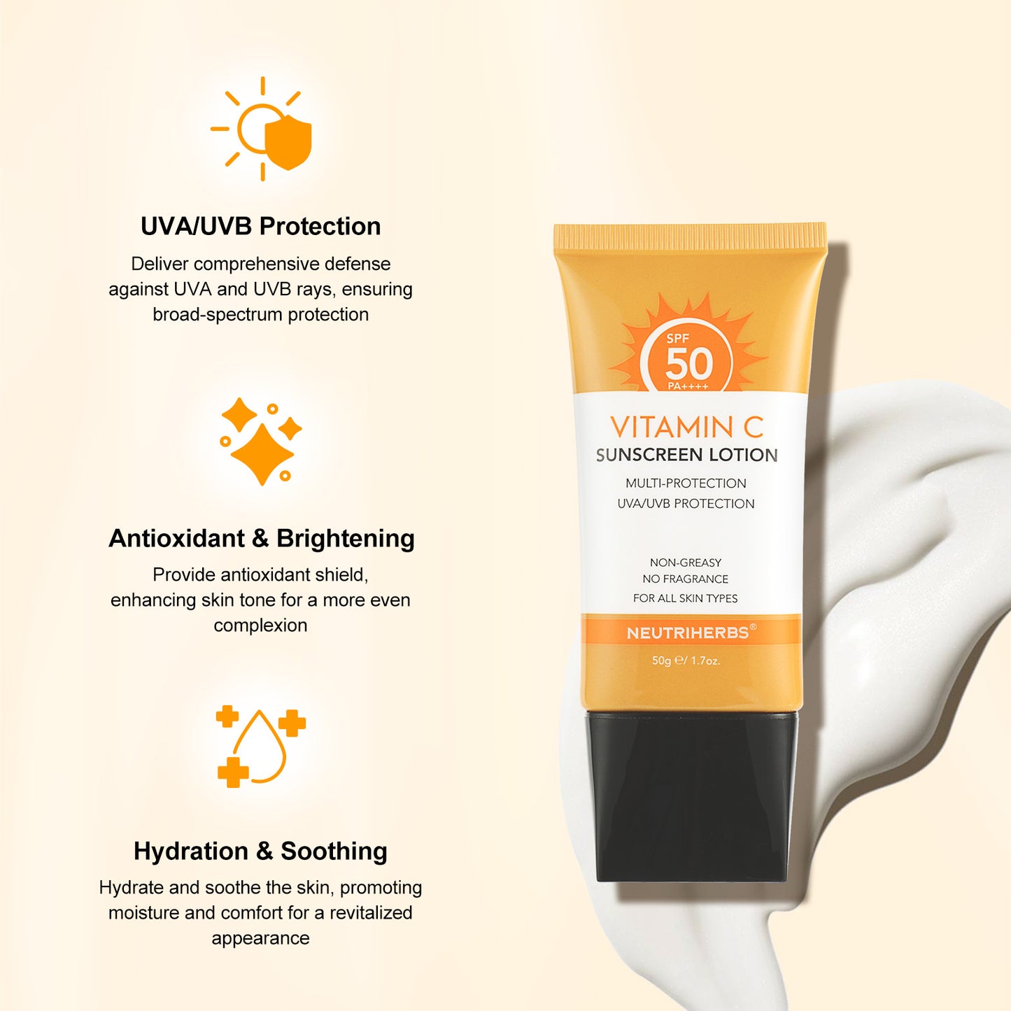 Vitamin C Sunscreen SPF50 – ochronny krem przeciwsłoneczny z witaminą C