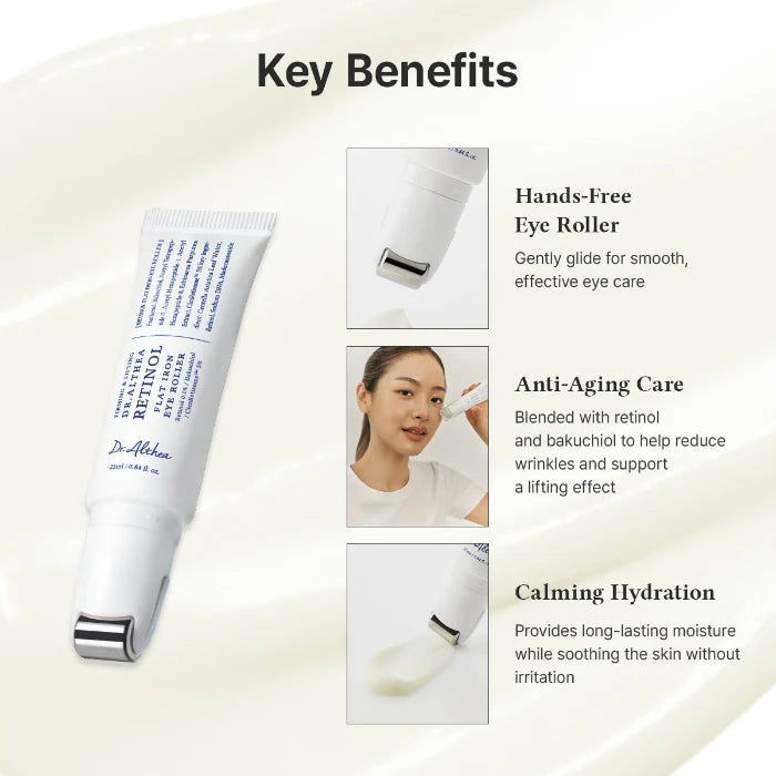 Retinol Flat Iron Eye Roller – wygładzający roller pod oczy z retinolem, 25 ml