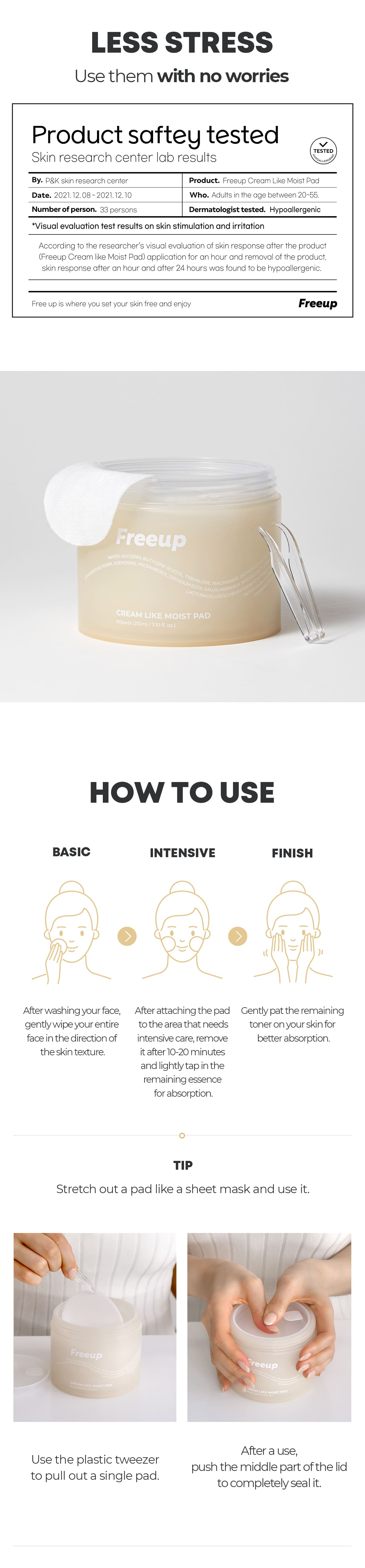 Cream Like Moist Pad – nawilżające płatki tonizujące z ceramidami — infografika produktu