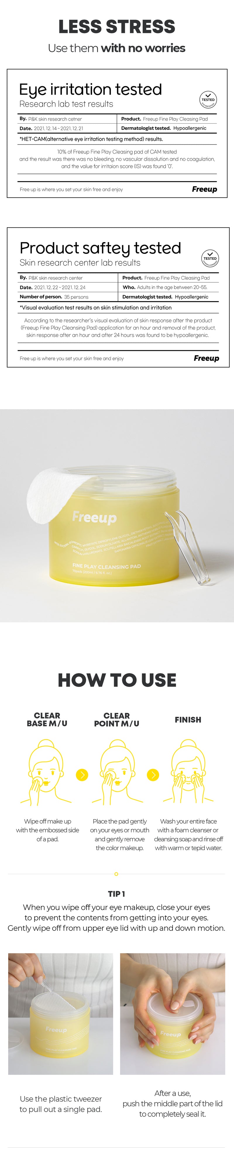 Fine Play Cleansing Pad – olejowe płatki do demakijażu i oczyszczania twarzy — infografika produktu