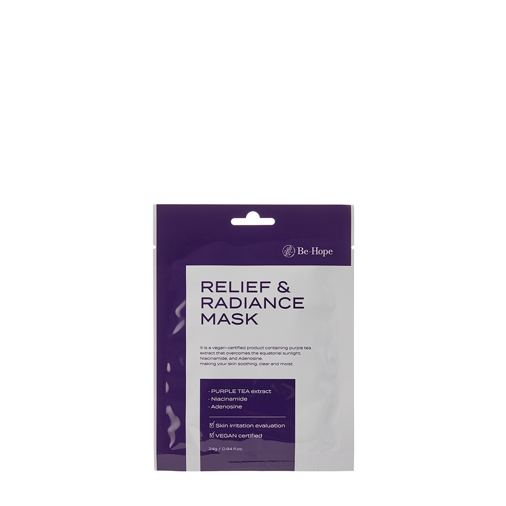 Luxury Vegan Relief & Radiance Mask – wegańska maska w płachcie łagodząco rozświetlająca - 1 szt