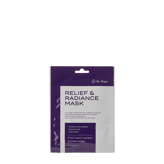 Luxury Vegan Relief & Radiance Mask – wegańska maska w płachcie łagodząco rozświetlająca - 1 szt